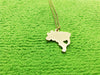 South America Country Geography Map Brazil Charm Pendant Brazilian Brasil Pride Love Heart Sao Paulo City Souvenir Necklaces