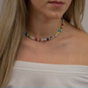 South Korea Bohemian Pearl Glass Flower Necklace Personality DIY Handmade Beaded Necklace Lady Party Gift