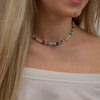 South Korea Bohemian Pearl Glass Flower Necklace Personality DIY Handmade Beaded Necklace Lady Party Gift
