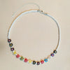 South Korea Bohemian Pearl Glass Flower Necklace Personality DIY Handmade Beaded Necklace Lady Party Gift