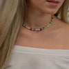 South Korea Bohemian Pearl Glass Flower Necklace Personality DIY Handmade Beaded Necklace Lady Party Gift