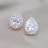 South Korea Design Jewelry 14K Gold Plating  Zircon Water Drop Earrings Elegant Women's Party Accessories