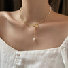 South Korea Trend Baroque Pearl Necklace Women Contracted Temperament Elegant Pearl Pendant Clavicle Chain Jewelry Gifts