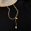 South Korea Trend Baroque Pearl Necklace Women Contracted Temperament Elegant Pearl Pendant Clavicle Chain Jewelry Gifts