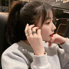 South Korea's selling jewelry simple and generous alloy ring two-piece dripping women's daily wild open ring