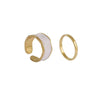 South Korea's selling jewelry simple and generous alloy ring two-piece dripping women's daily wild open ring