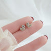 South Korea's design jewelry simple cute little duck zircon earrings student gift women's daily wild earrings