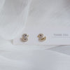 South Korea's design jewelry simple cute little duck zircon earrings student gift women's daily wild earrings