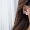 South Korea's design jewelry simple cute little duck zircon earrings student gift women's daily wild earrings
