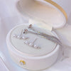 South Korea's design jewelry, simple lines, long pearls, chain tassel earrings, elegant women's two-wear accessories