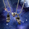 Spaceman Magnetic Pendant Necklace For Lovers Astronaut Creative Star Couple Necklaces Friendship Jewelry Anniversary Gift