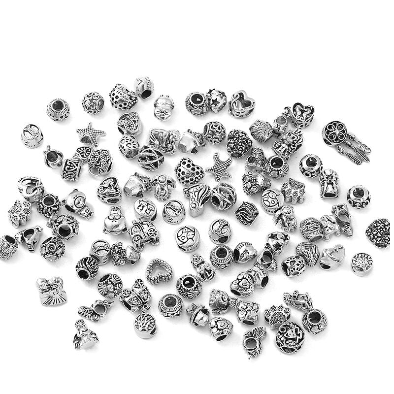 Sparkling 5000 Style Mixed Random Zinc Alloy Beads Charms Fit Original Brand Bracelet For Women Men Jewelry Making Special Offer