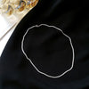 Sparkling Choker Necklace Simple Silver Color Sexy Clavicle Chain Korean Luxurious Jewelry for Women Temperament Necklaces Girls