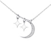 Sparkling Moon And Star Necklaces Pendants for Women Necklace Jewelry Gift