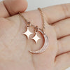 Sparkling Moon And Star Necklaces Pendants for Women Necklace Jewelry Gift