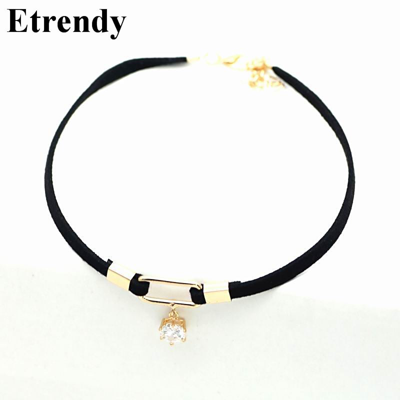Sparkly Zircon New Simple Choker Necklace Bijoux Fashion Jewelry Cute Gift Wholesale