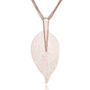 Special Leaves Leaf Sweater Pendant Necklaces Rose Gold Silvery Long Chain Jewelry for Women Birthday Gift Bijoux Femme Colli
