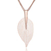 Special Leaves Leaf Sweater Pendant Necklaces Rose Gold Silvery Long Chain Jewelry for Women Birthday Gift Bijoux Femme Colli