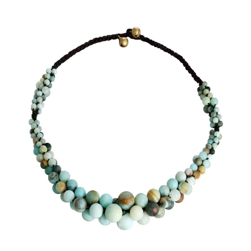 New Fashion Natural Stone Maxi Necklaces & Pendants Bohemian Style Torques Limited Jewelry Gifts for Women S1638N