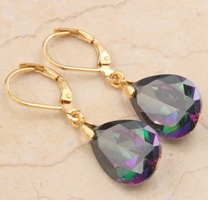 Offer Rainbow Garnet Onyx Morganite Hot Multi Gems 925 Sterling Silver Drop Dangle Earrings For Woman S0001