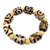 Old Natural Agate Stone Dzi Beads Bracelet for Men & Women Fine Jewelry