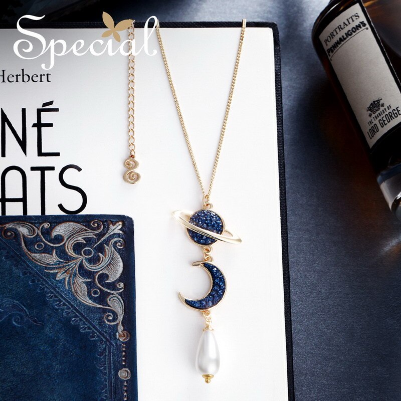 Special Star Moon Necklace women's sweater chain long 2021 star moon love s2092n