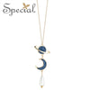 Special Star Moon Necklace women's sweater chain long 2021 star moon love s2092n