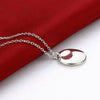 Special offer 925 Stamped Silver classic Round card Pendant Necklace For Women Holiday gifts party wedding accessories Jewelry