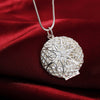 Special offer 925 Stamped Silver fine Round photo frame Pendant Necklace For Women Christmas gift wedding party Jewelry