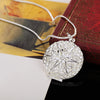 Special offer 925 Stamped Silver fine Round photo frame Pendant Necklace For Women Christmas gift wedding party Jewelry