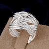 Special offer 925 Sterling Silver rings Bracelets Jewelry set for woman Pretty wide Weave bangle adjustable Party gifts