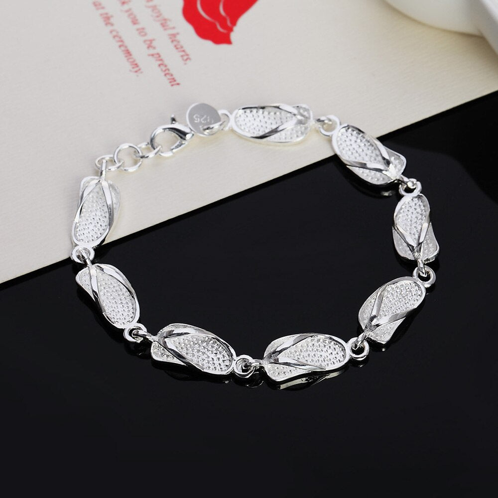 Special offer fine cute slippers 925 sterling silver Bracelet for woman Wedding party Gifts Popular brands jewelry