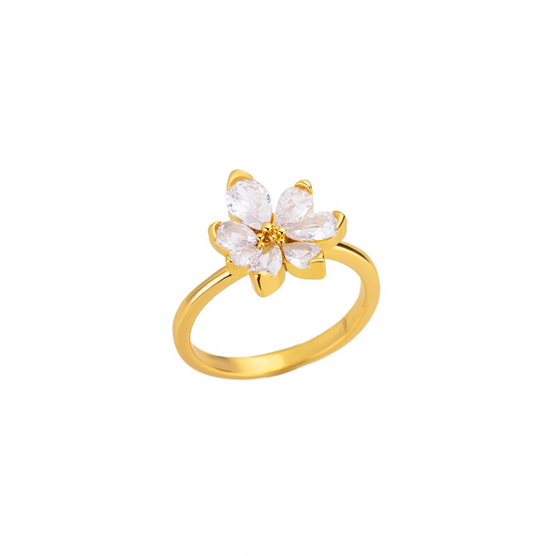 Spherical Zircon Rings for Women Stainless Steel Gold Color Finger Ring Femme 2023 Trend Wedding Aesthetic Jewelry anillos mujer