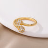 Spherical Zircon Rings for Women Stainless Steel Gold Color Finger Ring Femme 2023 Trend Wedding Aesthetic Jewelry anillos mujer