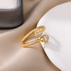 Spherical Zircon Rings for Women Stainless Steel Gold Color Finger Ring Femme 2023 Trend Wedding Aesthetic Jewelry anillos mujer
