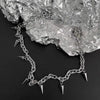 Spike Choker Charms Necklace Hippop Rock Titanium Steel Link Chain for Men Women Jewelry