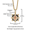 Spiked 8-Ball Pendant Trippie Redd Inspired Spike 8-ball Billiards Pendant Necklace With Tennis Chain Hip Hop Jewelry Men