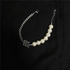 Splice Vintage Simulated Pearl Necklaces French Romantic Style Beach Jewelry Trendy Clavicle Chain For Women Couples