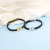 Splicing Beads Building Block Pendants Puzzle Leather Bracelet Custom Family Friends Names Men Jewelry Valentine's Day Gifts