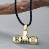 Sport Fitness Necklace Weight Lifting Luck Dumbbell Pendant Necklace For Men Jewelry Weightlifting Charm Vintage Necklace Women