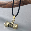 Sport Fitness Necklace Weight Lifting Luck Dumbbell Pendant Necklace For Men Jewelry Weightlifting Charm Vintage Necklace Women
