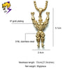 Sporty Strong Muscle Men Pendant Necklaces Stainless Steel Fitness Figure Gold Color Chains Hiphop Rock Roll Necklace Street Man
