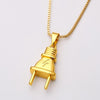 Spring Summer Out Street Creative Electric Plug  Hipster Hip-Hop Necklace Lightning Logo Personality Accessories