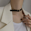 Spring and Summer Ladies Simple Leather Chain Necklace Gifts Ladies Exquisite Jewelry