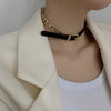 Spring and Summer Ladies Simple Leather Chain Necklace Gifts Ladies Exquisite Jewelry