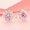 Spring collection silver 925 jewelry flowers and butterfly stud earrings for women 925 sterling silver jewelry brinco Memnon