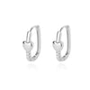 Square Circle Hoop Earrings For Women Stainless Steel Shiny Cubic Zircon Earring 2023 Trend Party Jewelry Couple Gift brinco