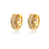 Square Circle Hoop Earrings For Women Stainless Steel Shiny Cubic Zircon Earring 2023 Trend Party Jewelry Couple Gift brinco