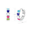 Square Circle Hoop Earrings For Women Stainless Steel Shiny Cubic Zircon Earring 2023 Trend Party Jewelry Couple Gift brinco