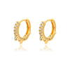 Square Circle Hoop Earrings For Women Stainless Steel Shiny Cubic Zircon Earring 2023 Trend Party Jewelry Couple Gift brinco